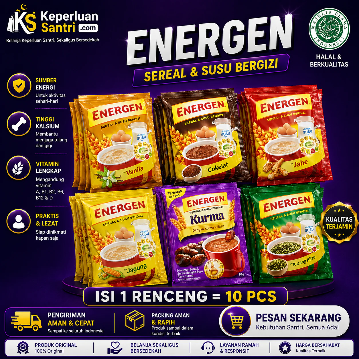 Energen Sereal & Susu Bergizi – 1 Renceng